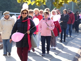 Figyelemfelhívó séta a mellrák ellen - fotó: Sándor Judit
