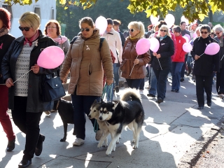 Figyelemfelhívó séta a mellrák ellen - fotó: Sándor Judit