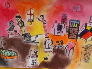 Rajzverseny a Petőfiben - fotó: Sándor Judit