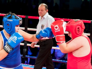 Bokszgála az egyetemi sportcsarnokban - fotó: Ónodi Zoltán