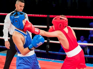 Bokszgála az egyetemi sportcsarnokban - fotó: Ónodi Zoltán