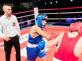 Bokszgála az egyetemi sportcsarnokban - fotó: Ónodi Zoltán