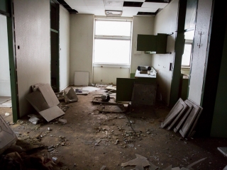 Takarítják a zöld SZTK-t - fotó: Ónodi Zoltán