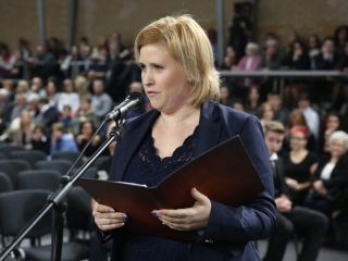 Bánkisok szalagavatója az egyetemen - fotó: Sándor Judit