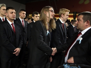 Bánkisok szalagavatója az egyetemen - fotó: Sándor Judit