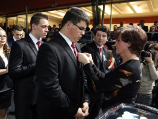 Bánkisok szalagavatója az egyetemen - fotó: Sándor Judit