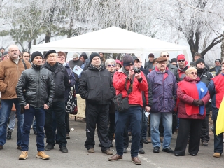 Tüntetés a Vasmű előtt - fotó: Sándor Judit