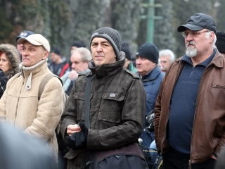 Tüntetés a Vasmű előtt - fotó: Sándor Judit