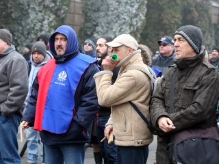 Tüntetés a Vasmű előtt - fotó: Sándor Judit