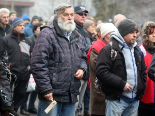 Tüntetés a Vasmű előtt - fotó: Sándor Judit