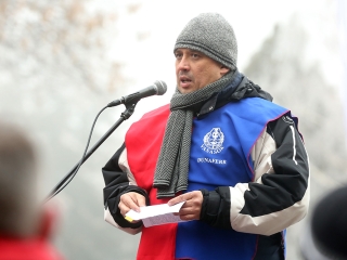 Tüntetés a Vasmű előtt - fotó: Sándor Judit