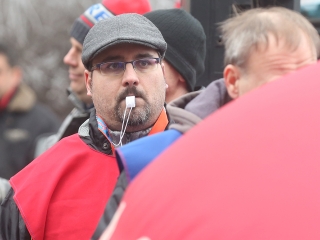 Tüntetés a Vasmű előtt - fotó: Sándor Judit