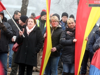 Tüntetés a Vasmű előtt - fotó: Sándor Judit