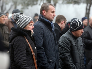 Tüntetés a Vasmű előtt - fotó: Sándor Judit