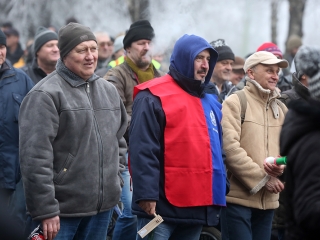 Tüntetés a Vasmű előtt - fotó: Sándor Judit
