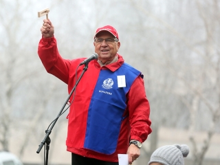 Tüntetés a Vasmű előtt - fotó: Sándor Judit
