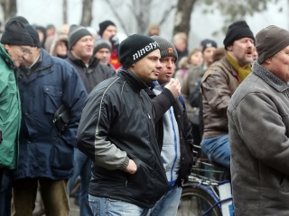 Tüntetés a Vasmű előtt - fotó: Sándor Judit