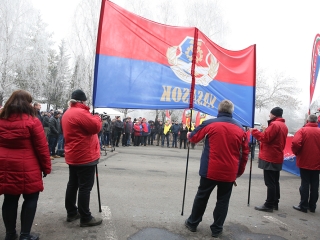 Tüntetés a Vasmű előtt - fotó: Sándor Judit