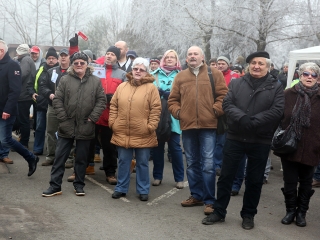 Tüntetés a Vasmű előtt - fotó: Sándor Judit
