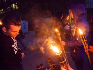 Ünnepi fáklyás felvonulás - fotó: Ónodi Zoltán
