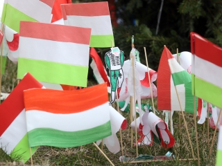 Március 15. - Ünnepség és koszorúzás a '48-as emlékműnél - fotó: Sándor Judit