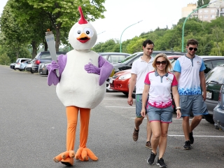 Olimpiai lángfutás a városban - fotó: Sándor Judit