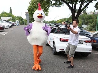 Olimpiai lángfutás a városban - fotó: Sándor Judit