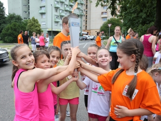 Olimpiai lángfutás a városban - fotó: Sándor Judit