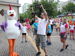 Olimpiai lángfutás a városban - fotó: Sándor Judit