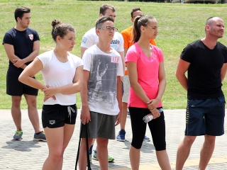 Olimpiai lángfutás a városban - fotó: Sándor Judit