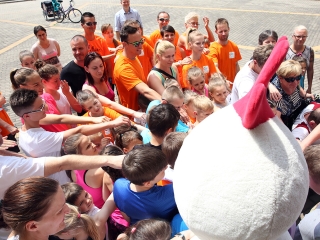 Olimpiai lángfutás a városban - fotó: Sándor Judit