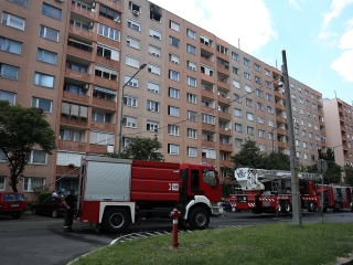 Lakástűz a Római körúton - fotó: Sándor Judit