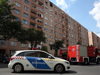 Lakástűz a Római körúton - fotó: Sándor Judit