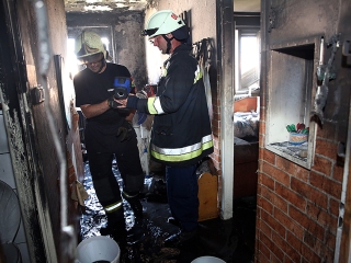 Lakástűz a Római körúton - fotó: Sándor Judit