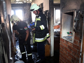 Lakástűz a Római körúton - fotó: Sándor Judit