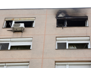 Lakástűz a Római körúton - fotó: Sándor Judit