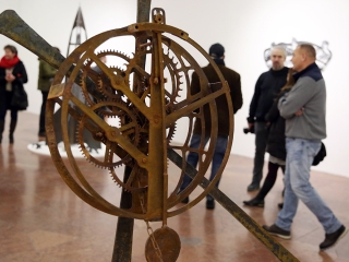 Acélszobrászok a KMI-ben - fotó: Sándor Judit