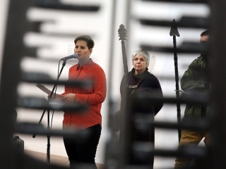 Acélszobrászok a KMI-ben - fotó: Sándor Judit