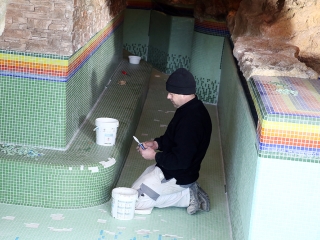 Helyszínbejárás az élményfürdőben - fotó: Sándor Judit