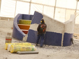 Helyszínbejárás az élményfürdőben - fotó: Sándor Judit