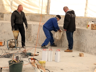 Helyszínbejárás az élményfürdőben - fotó: Sándor Judit