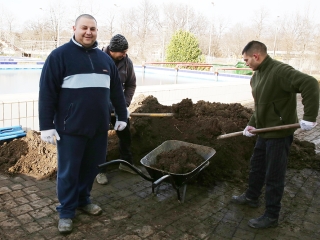 Helyszínbejárás az élményfürdőben - fotó: Sándor Judit