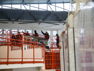 Szurkolói flashmob a DAB edzésén - fotó: Ónodi Zoltán