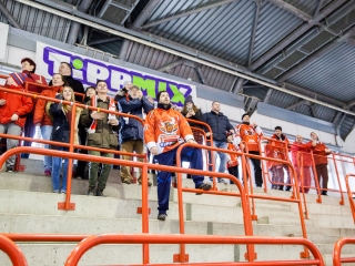 Szurkolói flashmob a DAB edzésén - fotó: Ónodi Zoltán