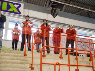 Szurkolói flashmob a DAB edzésén - fotó: Ónodi Zoltán