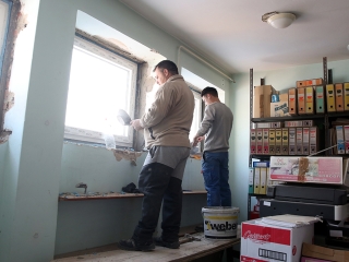 Felújítások a Petőfi iskolában - fotó: Sándor Judit