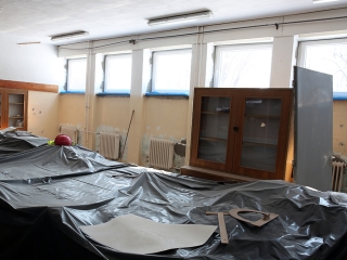 Felújítások a Petőfi iskolában - fotó: Sándor Judit