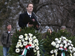 Március 15. - Ünnepség a '48-as emlékműnél - fotó: Sándor Judit