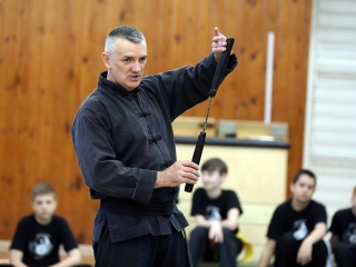 Kungfu bemutató az egyetemen - fotó: Sándor Judit