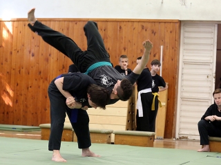 Kungfu bemutató az egyetemen - fotó: Sándor Judit